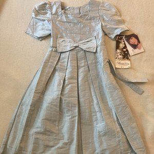 Vintage Enchanting Girls Raw Silk Dress
